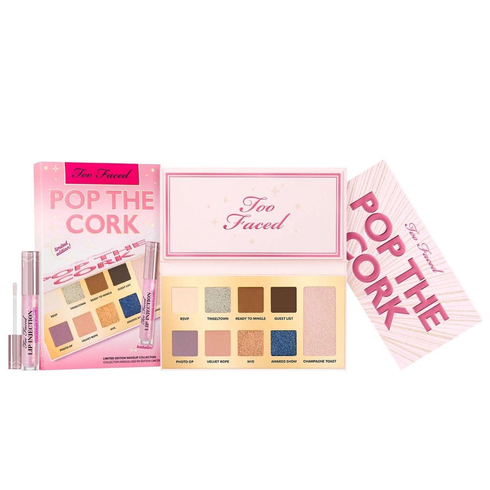 Too faced pop the cork makeup set / nib